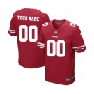 Men Nike Nfl Jerseys San Francisco 49ers Customized Elite Red Jersey