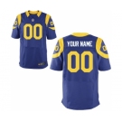 Men Nike Nfl Jerseys St. Louis Rams Customized Elite Alternate Blue Jersey