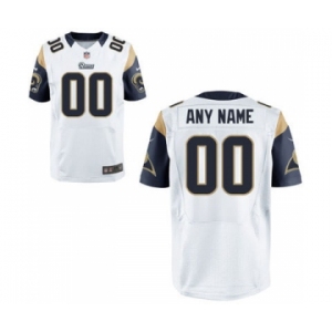 Men Nike Nfl Jerseys St. Louis Rams Customized Elite White Jersey