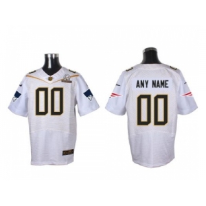 Nike New England Patriots Customized white 2016 Pro Bowl Men's Stitched Jerseys[Elite]