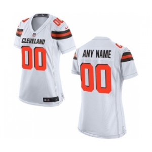 Women Nike Nfl Jerseys Cleveland Browns Customized White Jersey