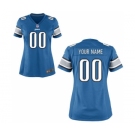 Women Nike Nfl Jerseys Detroit Lions Customized Blue Jersey