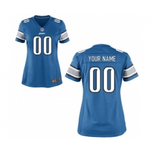 Women Nike Nfl Jerseys Detroit Lions Customized Blue Jersey