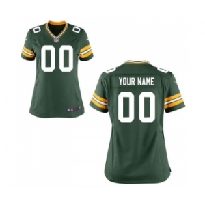 Women Nike Nfl Jerseys Green Bay Packers Customized Green Jersey