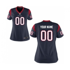 Women Nike Nfl Jerseys Houston Texans Customized Blue Jersey