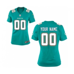 Women Nike Nfl Jerseys Miami Dolphins Customized Green Jersey