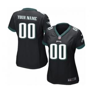 Women Nike Nfl Jerseys Philadelphia Eagles Customized Black Jersey