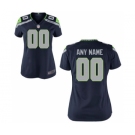 Women Nike Nfl Jerseys Seattle Seahawks Customized Blue Jersey