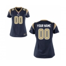 Women Nike Nfl Jerseys St. Louis Rams Customized Blue Jersey