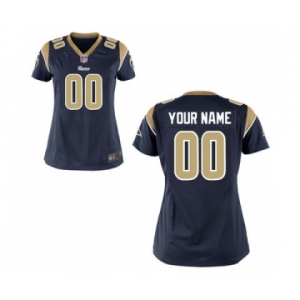Women Nike Nfl Jerseys St. Louis Rams Customized Blue Jersey