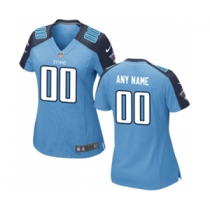 Women Nike Nfl Jerseys Tennessee Titans Customized Lt.Blue Jersey