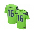 Men Nike Seattle Seahawks #16 Tyler Lockett Elite Green Rush NFL Jerseys