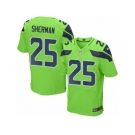 Men Nike Seattle Seahawks #25 Richard Sherman Elite Green Rush NFL Jerseys