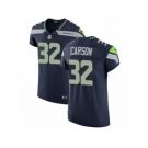 Men Nike Seattle Seahawks #32 Chris Carson Navy Blue Team Color Vapor Untouchable Elite Player NFL Jersey