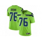 Men Nike Seattle Seahawks #76 Duane Brown Elite Green Rush Vapor Untouchable NFL Jersey