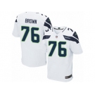 Men Nike Seattle Seahawks #76 Duane Brown Elite White NFL Jersey