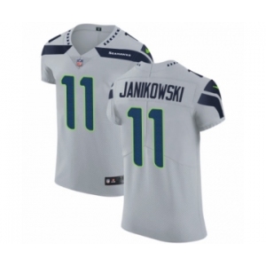 Men's Nike Seattle Seahawks #11 Sebastian Janikowski Grey Alternate Vapor Untouchable Elite Player NFL Jersey