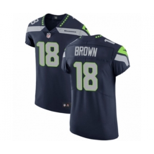 Men's Nike Seattle Seahawks #18 Jaron Brown Navy Blue Team Color Vapor Untouchable Elite Player NFL Jersey