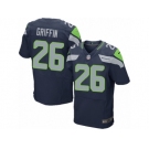 Men's Nike Seattle Seahawks #26 Shaquill Griffin Elite Steel Blue Team Color NFL Jersey