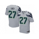 Men's Nike Seattle Seahawks #27 Eddie Lacy Elite Grey Alternate NFL Jersey