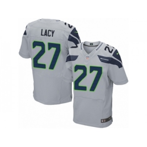 Men's Nike Seattle Seahawks #27 Eddie Lacy Elite Grey Alternate NFL Jersey