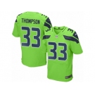 Men's Nike Seattle Seahawks #33 Tedric Thompson Elite Green Rush NFL Jersey