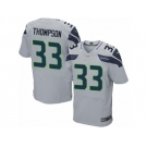 Men's Nike Seattle Seahawks #33 Tedric Thompson Elite Grey Alternate NFL Jersey