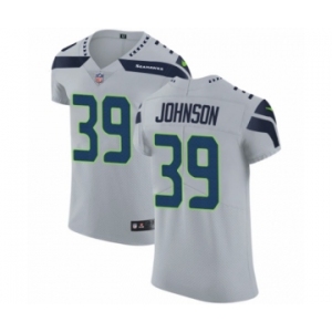 Men's Nike Seattle Seahawks #39 Dontae Johnson Grey Alternate Vapor Untouchable Elite Player NFL Jersey