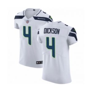 Men's Nike Seattle Seahawks #4 Michael Dickson White Vapor Untouchable Elite Player NFL Jersey