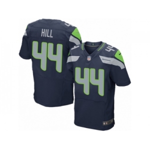 Men's Nike Seattle Seahawks #44 Delano Hill Elite Steel Blue Team Color NFL Jersey