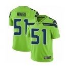 Men's Nike Seattle Seahawks #51 Barkevious Mingo Elite Green Rush Vapor Untouchable NFL Jersey