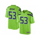 Men's Nike Seattle Seahawks #53 Arthur Brown Elite Green Rush NFL Jersey