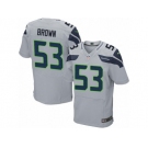 Men's Nike Seattle Seahawks #53 Arthur Brown Elite Grey Alternate NFL Jersey