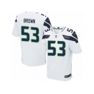 Men's Nike Seattle Seahawks #53 Arthur Brown Elite White NFL Jersey