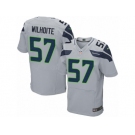 Men's Nike Seattle Seahawks #57 Michael Wilhoite Elite Grey Alternate NFL Jersey