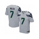 Men's Nike Seattle Seahawks #7 Blair Walsh Elite Grey Alternate NFL Jersey