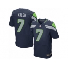 Men's Nike Seattle Seahawks #7 Blair Walsh Elite Steel Blue Team Color NFL Jersey