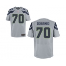 Men's Nike Seattle Seahawks #70 Rees Odhiambo Elite Grey Alternate NFL Jersey