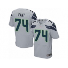 Men's Nike Seattle Seahawks #74 George Fant Elite Grey Alternate NFL Jersey