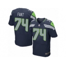 Men's Nike Seattle Seahawks #74 George Fant Elite Steel Blue Team Color NFL Jersey