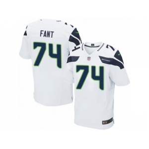 Men's Nike Seattle Seahawks #74 George Fant Elite White NFL Jersey