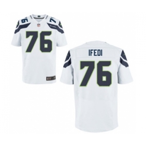 Men's Nike Seattle Seahawks #76 Germain Ifedi Elite White NFL Jersey