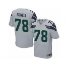 Men's Nike Seattle Seahawks #78 Bradley Sowell Elite Grey Alternate NFL Jersey