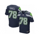 Men's Nike Seattle Seahawks #78 Bradley Sowell Elite Steel Blue Team Color NFL Jersey