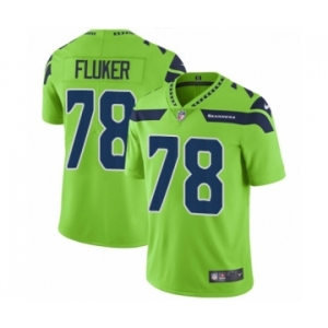 Men's Nike Seattle Seahawks #78 D.J. Fluker Elite Green Rush Vapor Untouchable NFL Jersey