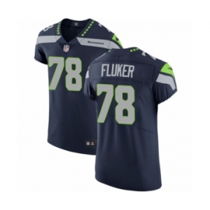 Men's Nike Seattle Seahawks #78 D.J. Fluker Navy Blue Team Color Vapor Untouchable Elite Player NFL Jersey