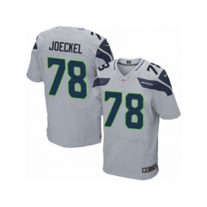 Men's Nike Seattle Seahawks #78 Luke Joeckel Elite Grey Alternate NFL Jersey