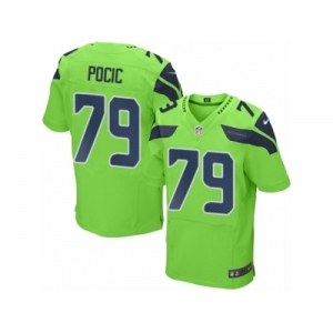 Men's Nike Seattle Seahawks #79 Ethan Pocic Elite Green Rush NFL Jersey