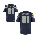 Men's Nike Seattle Seahawks #81 Nick Vannett Elite Blue Team Color NFL Jersey