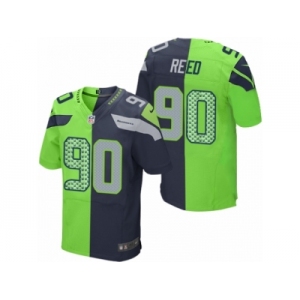 Men's Nike Seattle Seahawks #90 Jarran Reed Elite Team Green Two Tone NFL Jersey